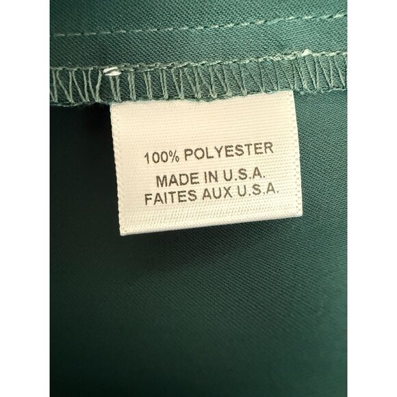 MISA Los Angeles XS Womens Emerald Green Satin Wrap Jacket Blouse Belted - Picture 7 of 11